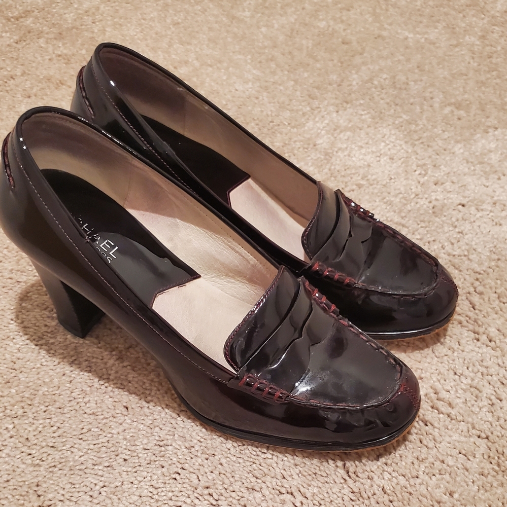Michael Kors  Deep Red Bucananan Patent Leather Loafers